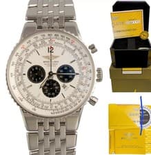 Breitling Navitimer Heritage A35340 Flyback Chrono Silver Panda 43mm BOX PAPERS