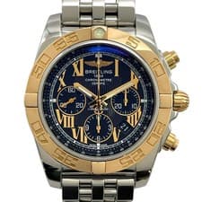 BREITLING Chronomat 44 CB011012 Black YG/Stainless Steel Automatic Mens #OK798
