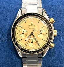 Omega Speedmaster Automatic Reduced 39mm Chronograph Champagne Dial Ref 3310