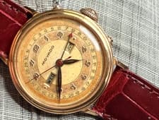 Movado Calendograf 18K SOLID ROSE GOLD ORIGINAL DIAL TRIPLE DATE CALENDAR WORKS