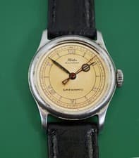 Vintage 1930's MIDO Multifort Original Dial Exotic  Hands Military Men's Watch