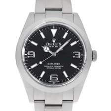 ROLEX Explorer I early model blackout 214270 black Random Number second hand...