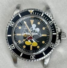 Tudor Prince Submariner Mickey Mouse Rose Ref 7016 Automatic Men's Watch READ