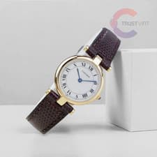 Cartier Must Vendome Louis White Dial Roman index SM 18K YG 24mm Quartz Watch