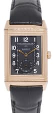 Jaeger LeCoultre Grande 976 Reverso 18k Rose Gold Black Dial Mens Watch 273.2.04