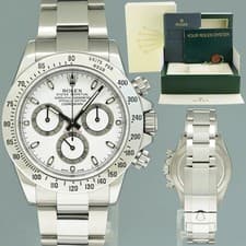2010 MINT Rolex Daytona 116520 White APH Chronograph Chromalight Steel 40mm