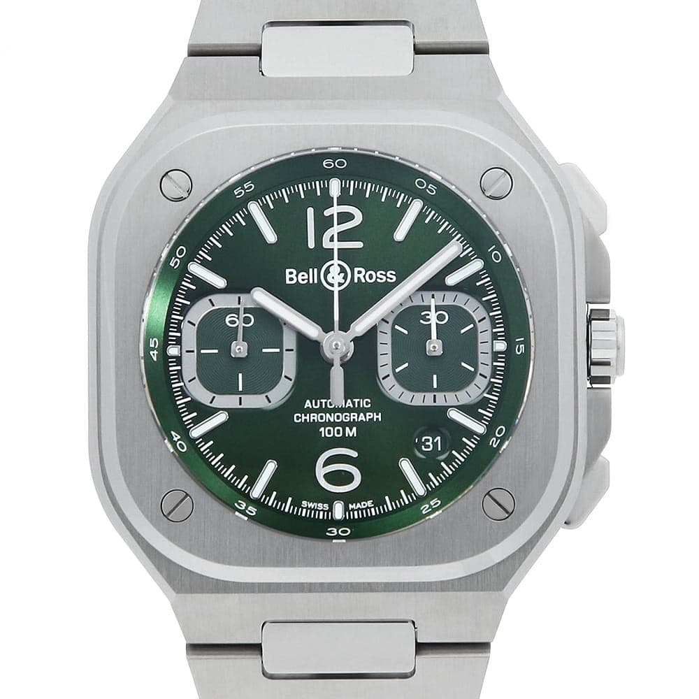 Bell&Ross BR-05 Chrono Green Steel BR05C-GN-ST/SST second hand mens