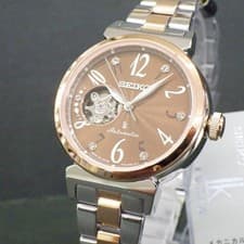 Special  New SEIKO LUKIA SSVM062 Open Heart Mechanical Automatic Pink Gold 10