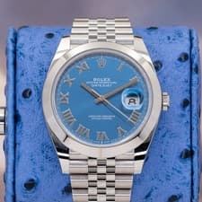 Rolex Datejust 41 126300 Azzurro Blue Roman Dial Jubilee Full Set 2026