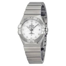 Omega Constellation Automatic MOP Diamond Dial Ladies Watch 12310272055002
