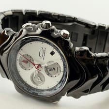 Oakley GMT Alarm Chronograph Watch White Dial World Time Sapphire Crystal