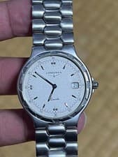 LONGINES Conquest Watch / 34mm Case / Original Bracelet / Used Vintage