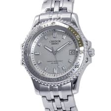 SEIKO CREDOE Pacific GCAX993 Quartz Diver Watch Silver Dial wrist 21cm
