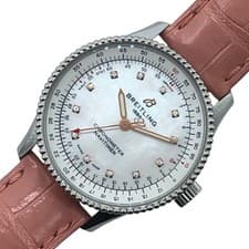Breitling Navitimer Automatic 35 White Shell Pink Steel Unisex Used