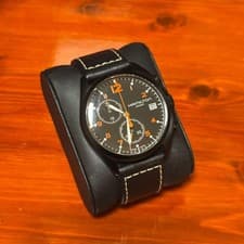 Hamilton Khaki Pilot Pioneer Chronograph Watch 41mm Leather Strap Used