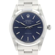 Rolex Air-King 14000 34mm Blue Index Steel Automatic MINT Watch Box Paper