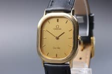 Vintage 1981 Omega De Ville Unisex Quartz Gold 20Mic GP Ref.195.0041 [Near Mint]