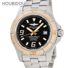 Breitling Superocean 44 Watch C17391 C189B77PRS Men's SS Black Dial