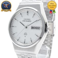 [NEAR MINT ] SEIKO King Quartz 9223-8000 35mm Snowflake Dial Vintage Men's Watch