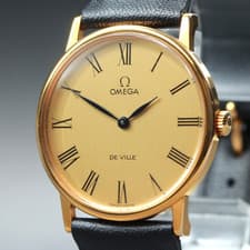 [Near MINT] Vintage 1978 OMEGA De Ville Cal.625 Hand Wind Gold Roman Men's Watch