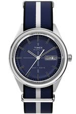 Timex Marlin Jet Day-Date 38mm Blue Dial Hesalite Dome Crystal Watch R8041023