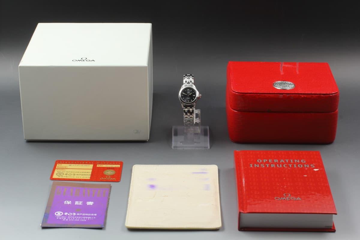 Full Set 1998 Near MINT OMEGA Seamaster 120 28mm 596.1502 Quartz Women's Vintage