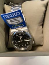 Seiko Seiko 5 SNK063J5 Cal.7S26 Day Date 21 Jewels Box Automatic Mens Watch Auth