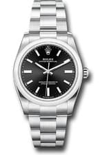 Rolex Oyster Perpetual Black Index Dial on Oyster Ref 124200 with New Style Card