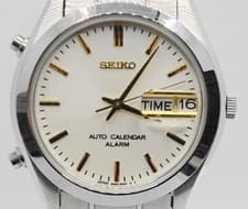 SEIKO 6M26 8050 Automatic Calendar Watch Timepiece Mens Vintage Elegant