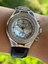 TechnoMarine TechnoDiamonds Watch Quartz Mother of Pearl Dial Lady Swiss Made