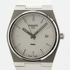 Tissot PRX 40mm Timepiece Wristwatch White Dial Quartz QZ Authentic Watch