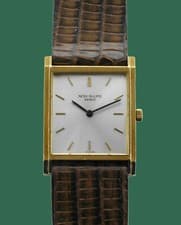 Vintage 1960's PATEK PHILIPPE 18K Gold Men's GONDOLO Rectangular Watch Ref.3519