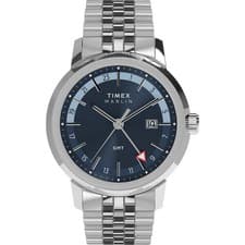 Unused TIMEX Marlin TW2Y47600 Silver Stainless Steel Quartz Men's Watch in Box