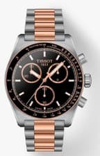 Tissot PR516 Chronograph 40mm Black Dial Rose Gold PVD Watch T149.417.33.051.00