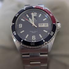 Orient Mako Diver Automatic Watch 200m Pepsi Blue Dial S200M wrist 22cm