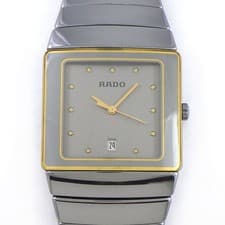 RADO DiaStar 152.0332.3 Gray Dial Stainless Steel Quartz Watch Used
