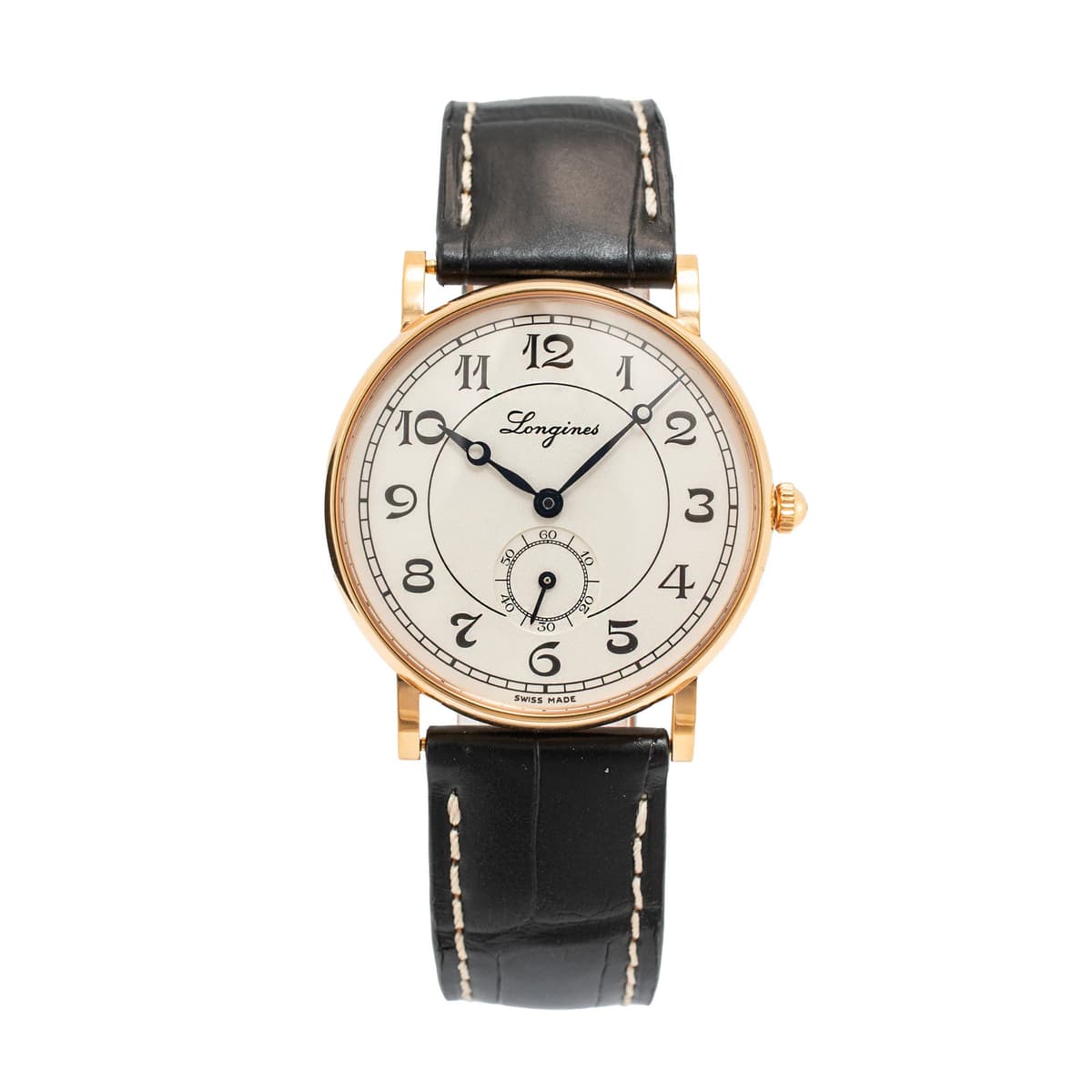 Longines Présence Heritage 34MM l4.767.8 White Dial 18K Yellow Gold Watch