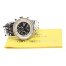 BREITLING NAVITIMER MONTBRILLANT OLYMPUS A19350 42mm SS Black Dial #C069