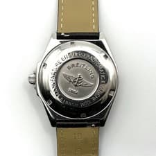 BREITLING Wings A10050 Automatic Watch Black Dial Stainless Steel Mens 38mm