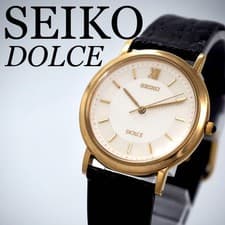 Seiko Dolce Men's Watch Gold Band Authentic Working Good Condition