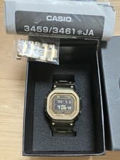 [Near Mint] Casio G-Shock GMW-B5000GD-9 Gold Full Metal w/Case Back Film DDP