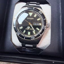 CITIZEN Promaster NY015-83E Black Dial Automatic Men's Watch Used Working #35