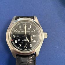 Hamilton Khaki Field H705450 Black Dial Automatic Men's Watch Used Working #41