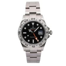 Rolex Explorer II Black Dial Steel Orange Hand Mens Watch 226570