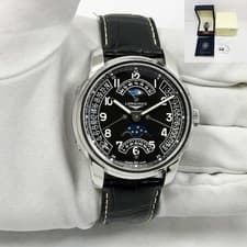 Longines Saint Imier Moonphase L2.764.4.53.3 44MM Black Stainless Steel B/p