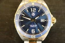 TAG Heuer Formula 1 41mm Blue Dial Two Tone SS Gold Watch WAZ1120