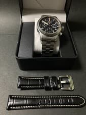 FORTIS Watch Chronograph B42 635-22-141 Black Dial Sapphire Crystal Men's w/Box