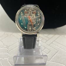 BULOVA ACCUTRON 214 SPACEVIEW M8 1965 Restored STUNNING 10kt White Gold Filled