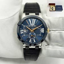 Ulysse Nardin Boutique Executive Dual Time 243-00 43MM Blue Dial Steel Box