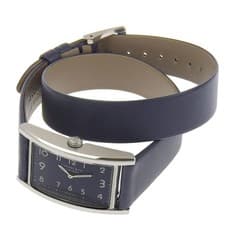 Tiffany & Co. East West 2-Hand Quartz Watch Stainless Steel And Leather Watch